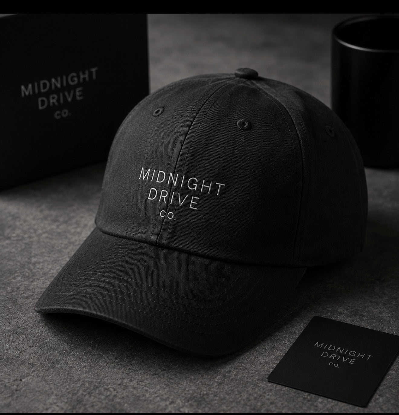 Midnight Drive Co. Cap — Coming Soon